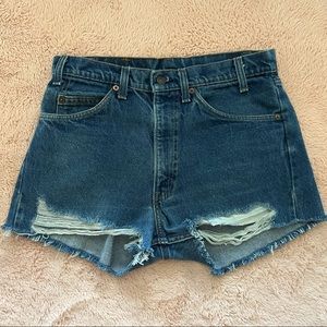 Vintage Levi's Orange Tab Cutoff Denim Jean Shorts